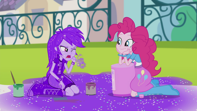 File:Rainbow Dash covered in glitter EG2.png
