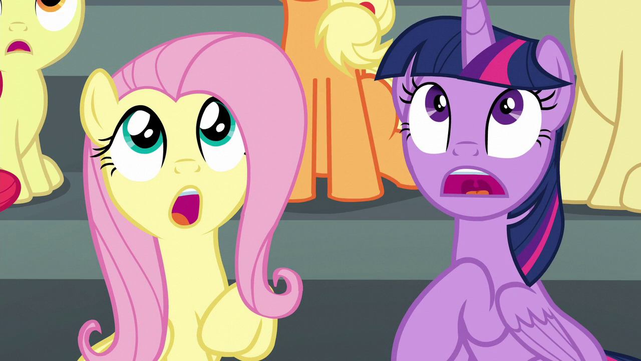 Image - Twilight and Fluttershy in shock S6E7.png  My 