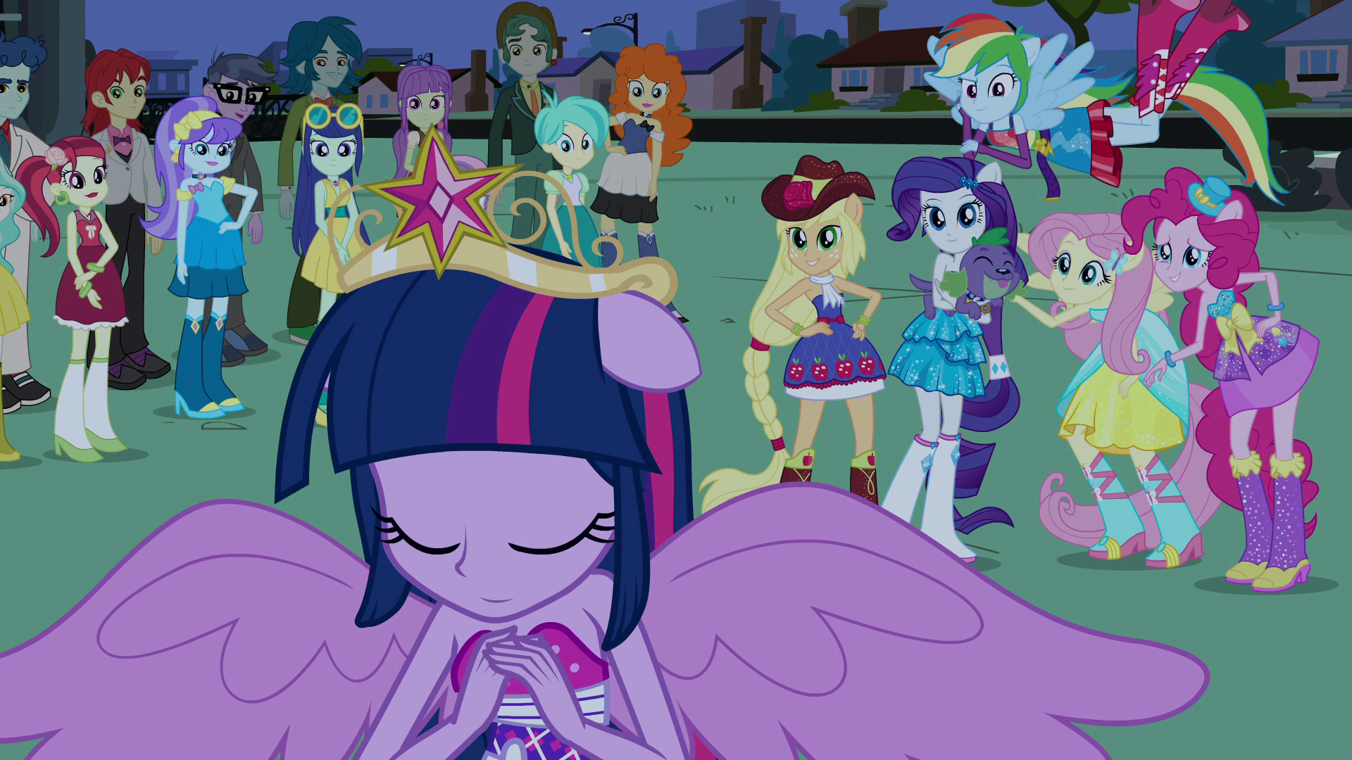 Image Girls looking at Twilight EG.png My Little Pony Friendship is