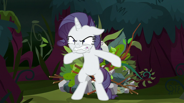 File:Fake Rarity growling with overprotective greed S8E13.png