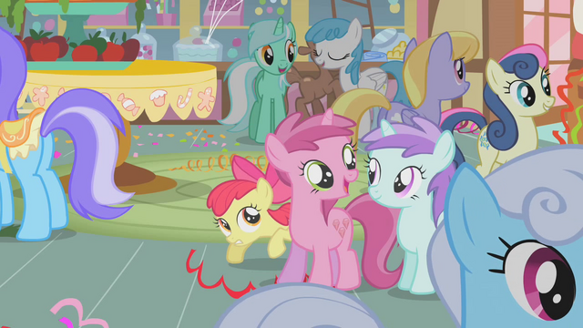 File:Apple Bloom hiding behind Ruby Pinch S1E12.png