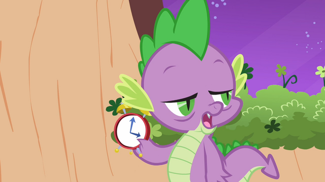File:Spike holding a clock S2E20.png
