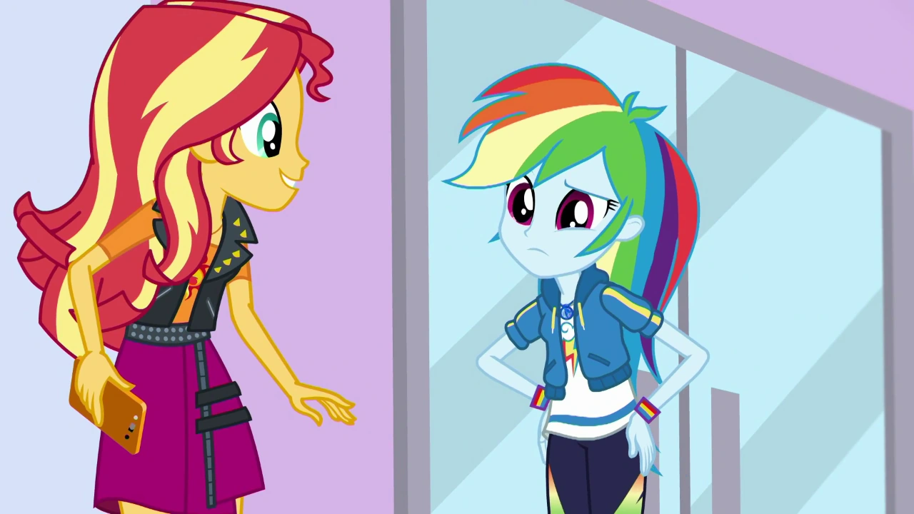 Image Rainbow Dash meets Sunset Shimmer at the mall EGDS2.png My