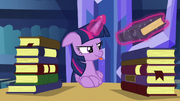 Twilight blowing a raspberry S5E16