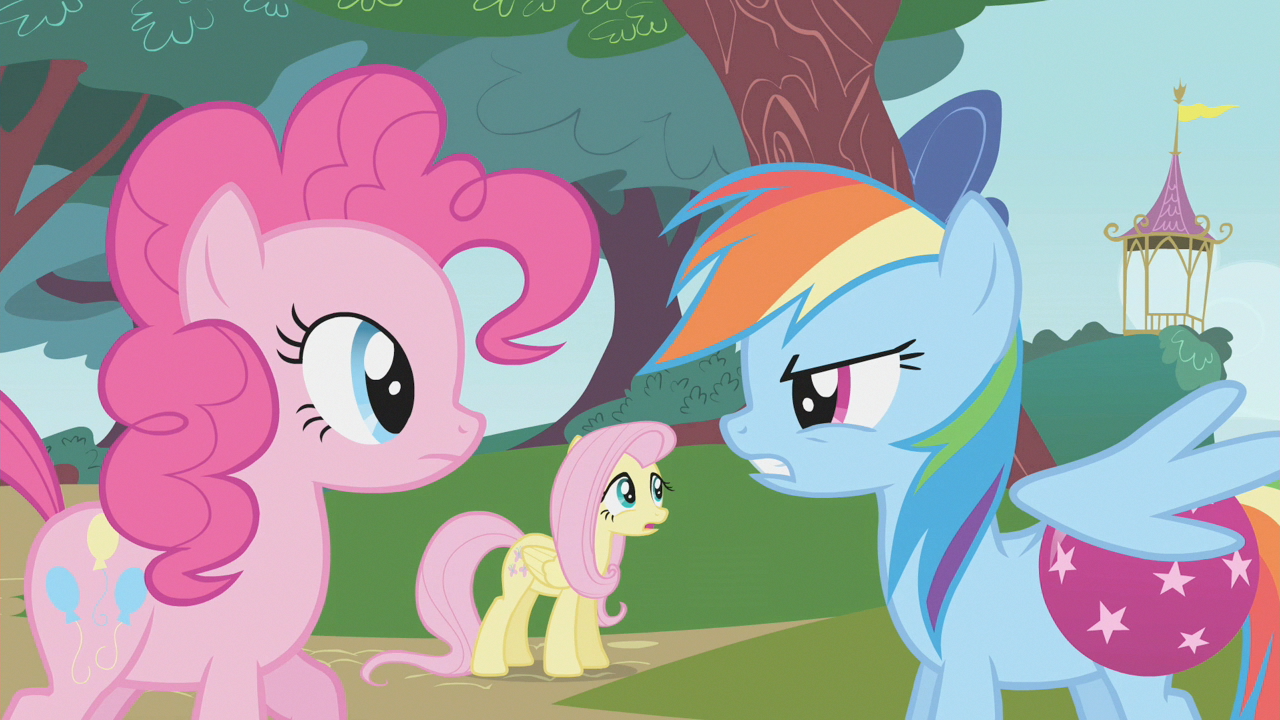 Image Rainbow Dash blames Pinkie Pie for making her drop Image Rainbow Dash blames Pinkie Pie for making her drop