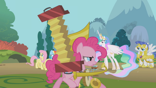File:Pinkie passes by surprised Celestia S1E10.png