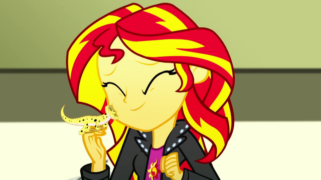 File:Sunset Shimmer and Ray being affectionate SS7.png