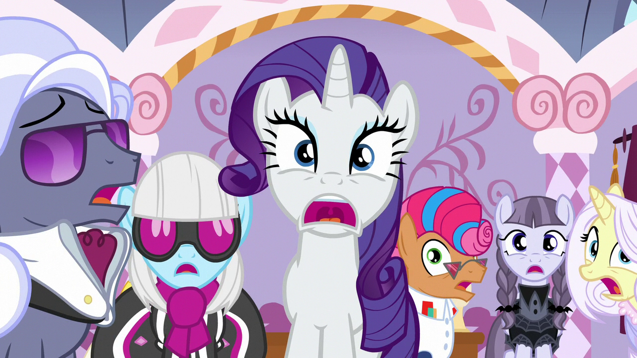 Image - Rarity, contest ponies, and judges in extreme 