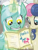 Comic issue 20 cover RE Lyra reading Ponies