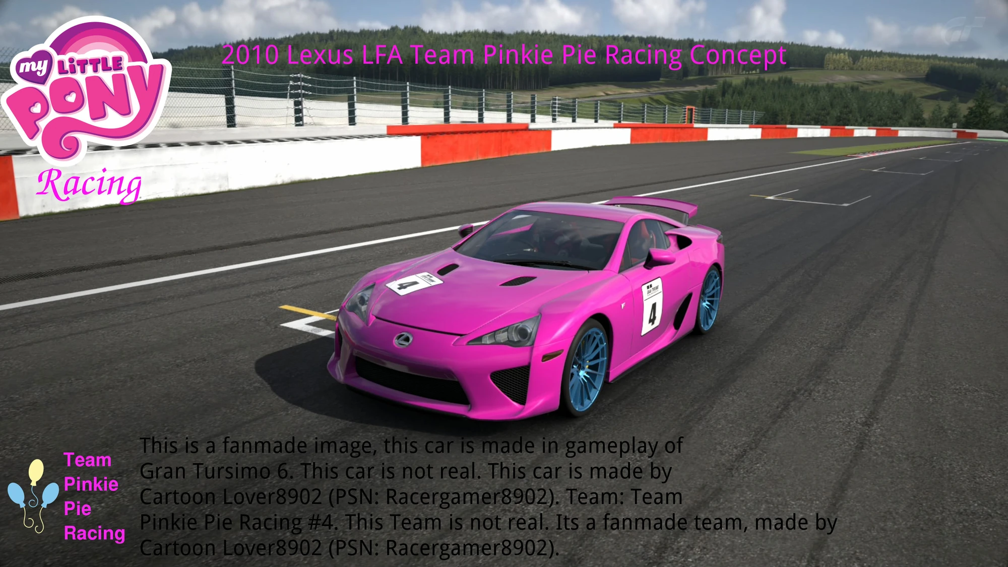 Image FANMADE MLP Racing Team Pinkie Pie's car.jpg My Little Pony