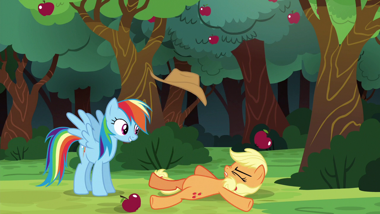 My Little Pony friendship is Magic Applejack fight with strawberry