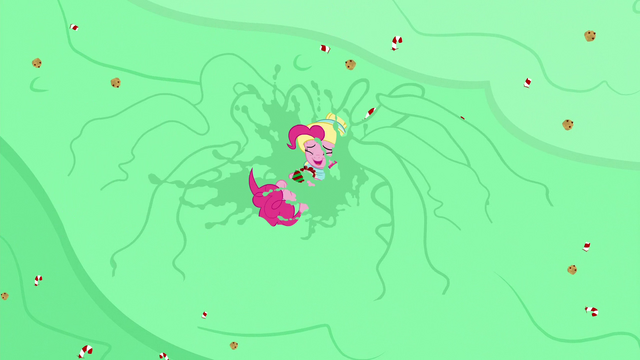 File:Pinkie Pie dives into the pudding MLPBGE.png
