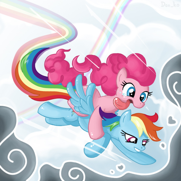 Image - Pinkie Pie and Rainbow Dash in the air.jpg | My Little Pony Fan Labor Wiki | FANDOM ...