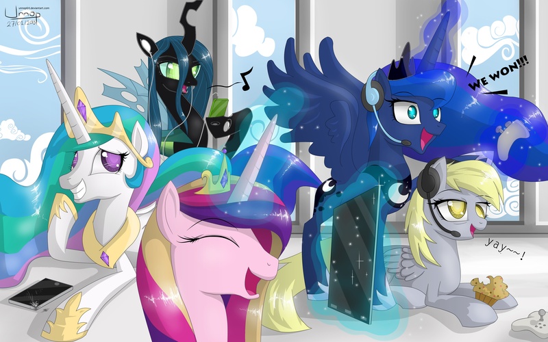 Image - Princess Celestia, Princess Luna, Princess Cadence, Derpy