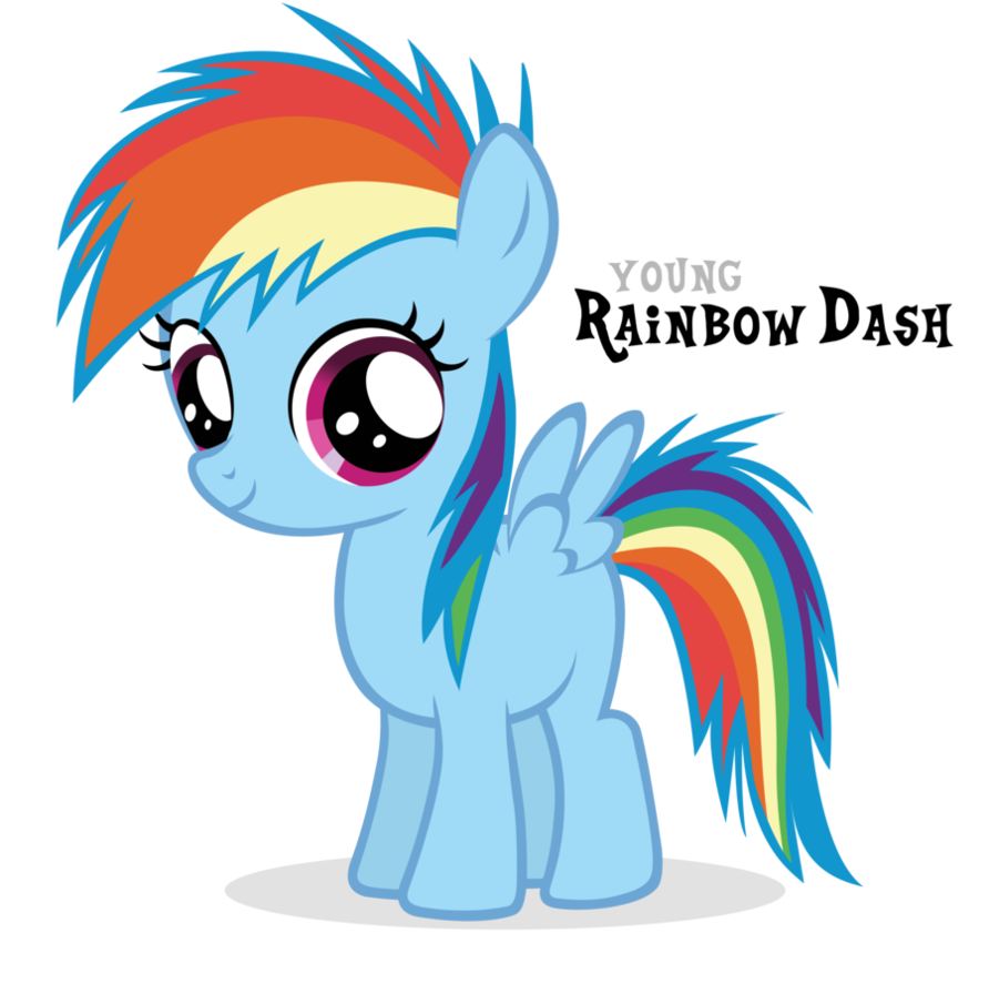 Rainbow Dash Filly by Blackm3sh