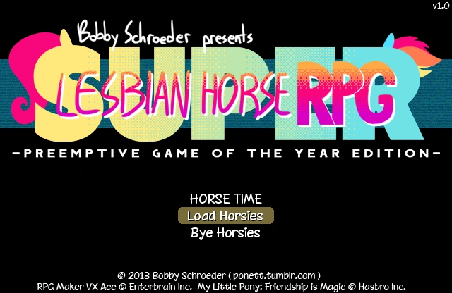 Super Lesbian Horse RPG  My Little Pony Fan Labor Wiki 
