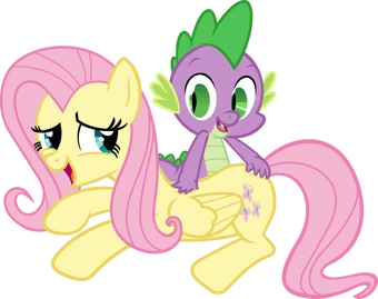 spike and fluttershy
