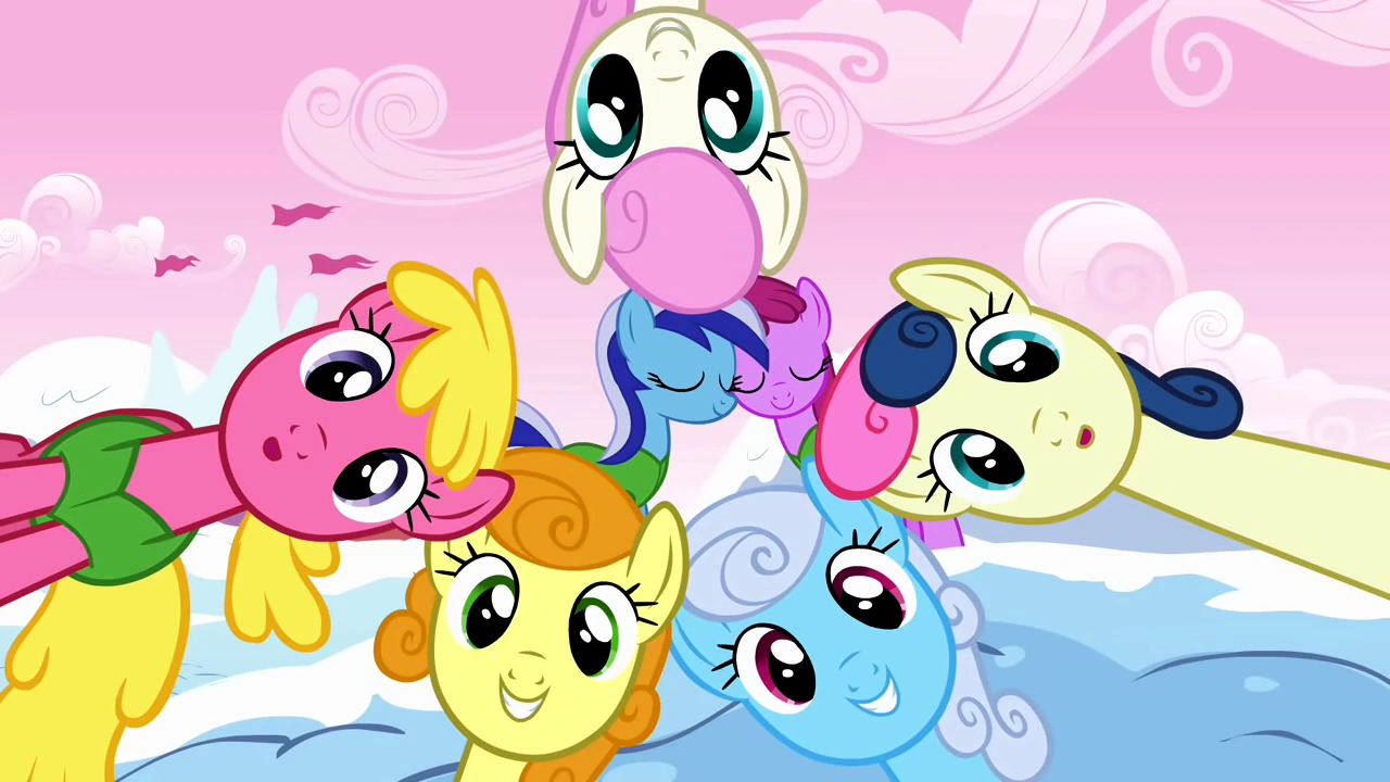 Image Cherry Berry, Sweetie Drops, Golden Harvest, Shoeshine, and