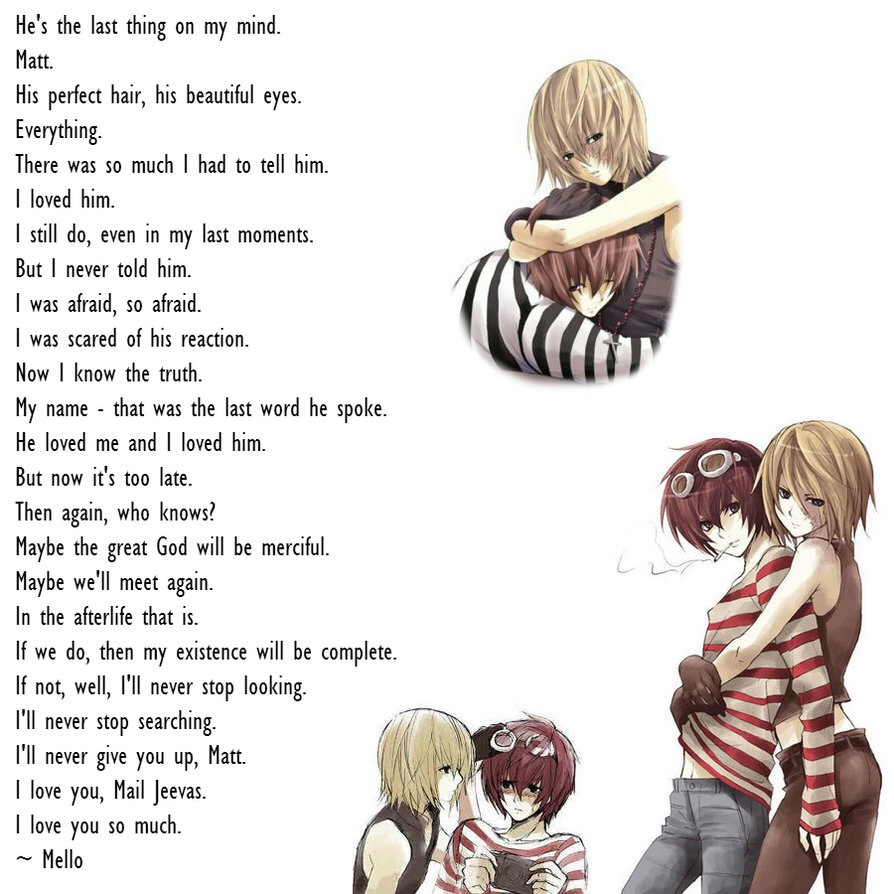 image sad mello x matt jpg mm rulez wiki fandom powered by wikia