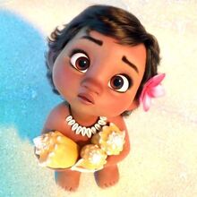 baby moana flower in hair