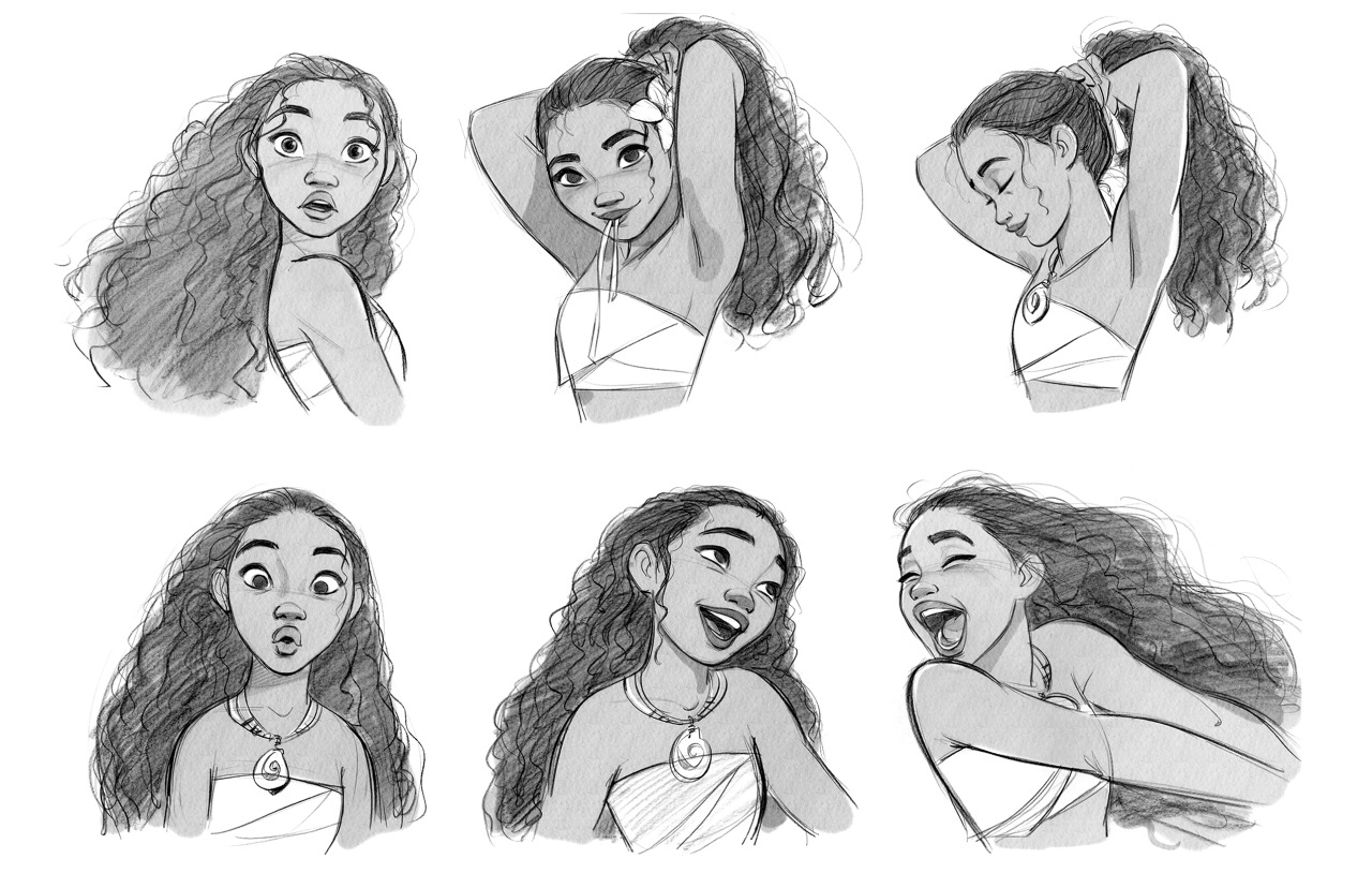 Image - Moana-ca-hair-sketches.jpg | Moana Wikia | FANDOM ...