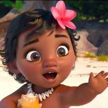 baby moana flower in hair