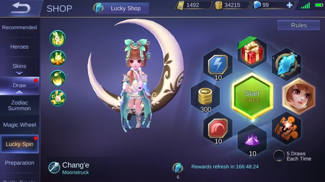 Lucky Spin Moonstruck