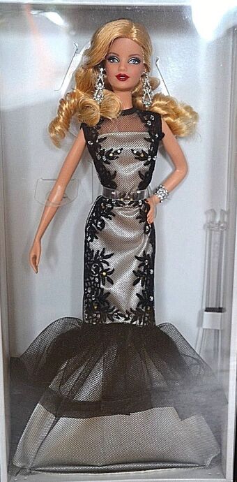 barbie black evening gown