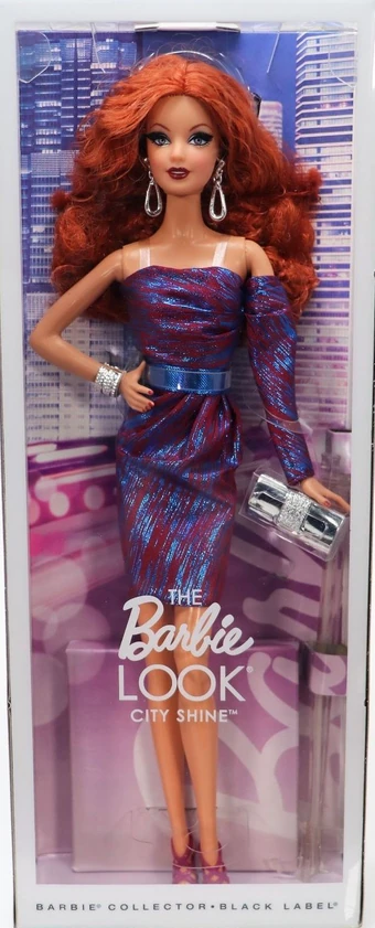 barbie the look city shine redhead doll