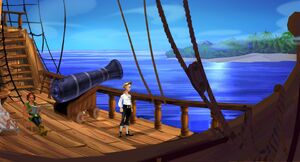 Guybrush arrives to Monkey Island SMISE