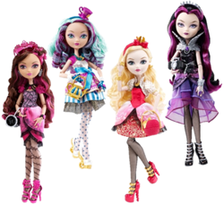 monster high and ever after high dolls