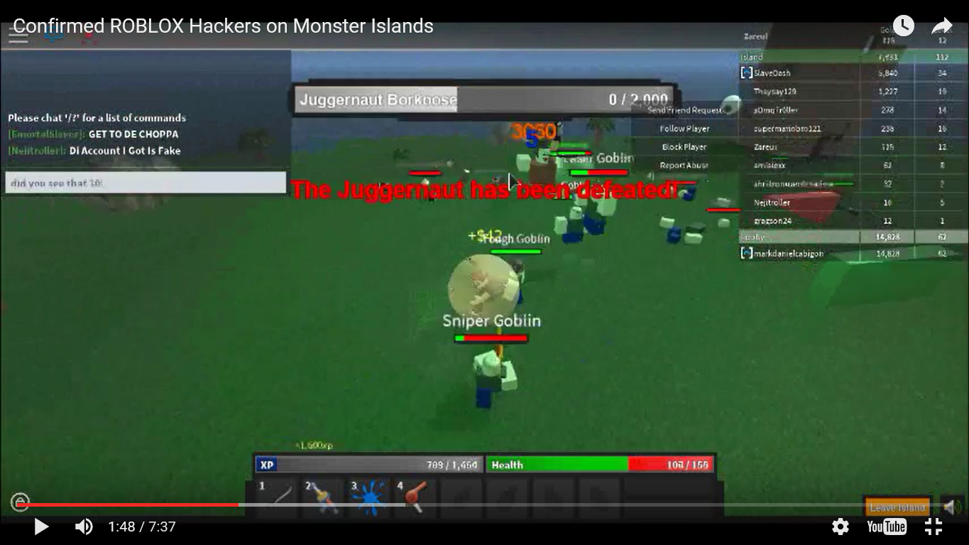 Xomqcxmm Hacking Confirmed Monster Islands Roblox Wiki Fandom - i found a hacker monster islands roblox wiki fandom