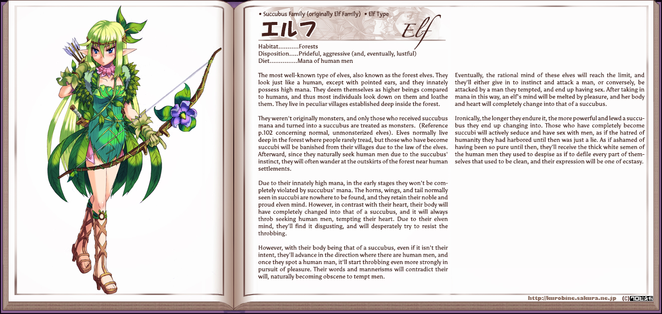 Image Elf Book Profile2 Png Monster Girl Encyclopedia