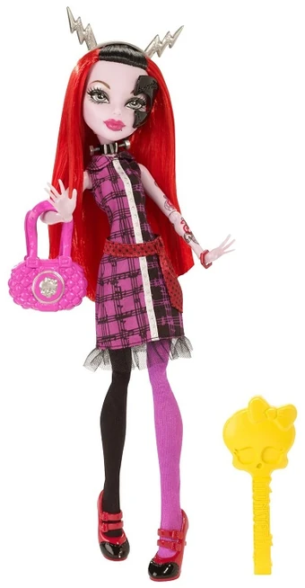 monster high doll red and black hair