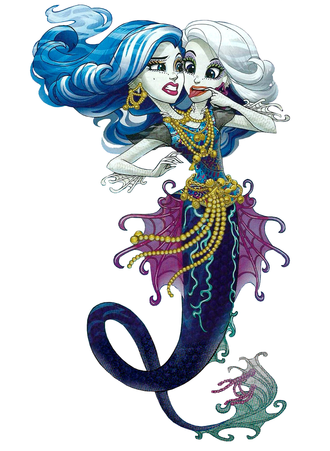 monster high ghoul great scarrier reef peri & pearl serpentine