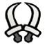 Dual Blades Icon White