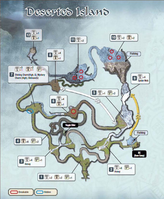 MH3U Resource Reference Deserted Island Monster Hunter