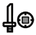Sword and Shield Icon White