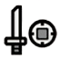 Sword and Shield Icon White