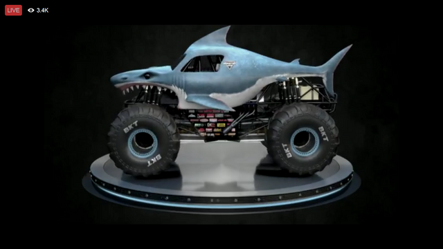 monster jam remote control shark truck