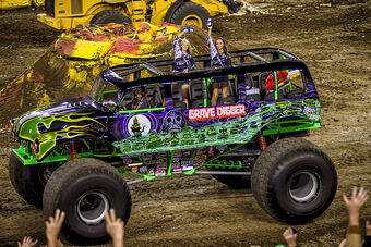 grave digger ride on truck