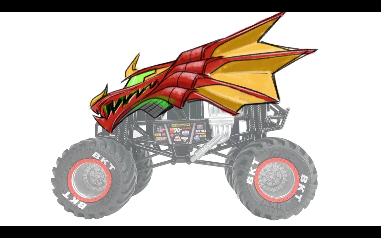 bakugan dragonoid monster jam truck toy