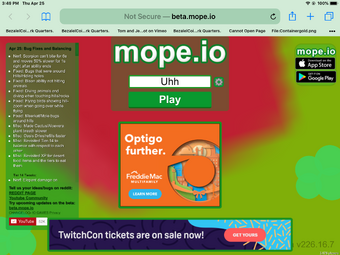 Bugs And Glitches Mope Io Wiki Fandom