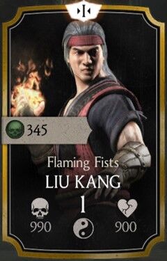 Liu Kang Flaming Fists Mortal Kombat Mobile Wikia Fandom