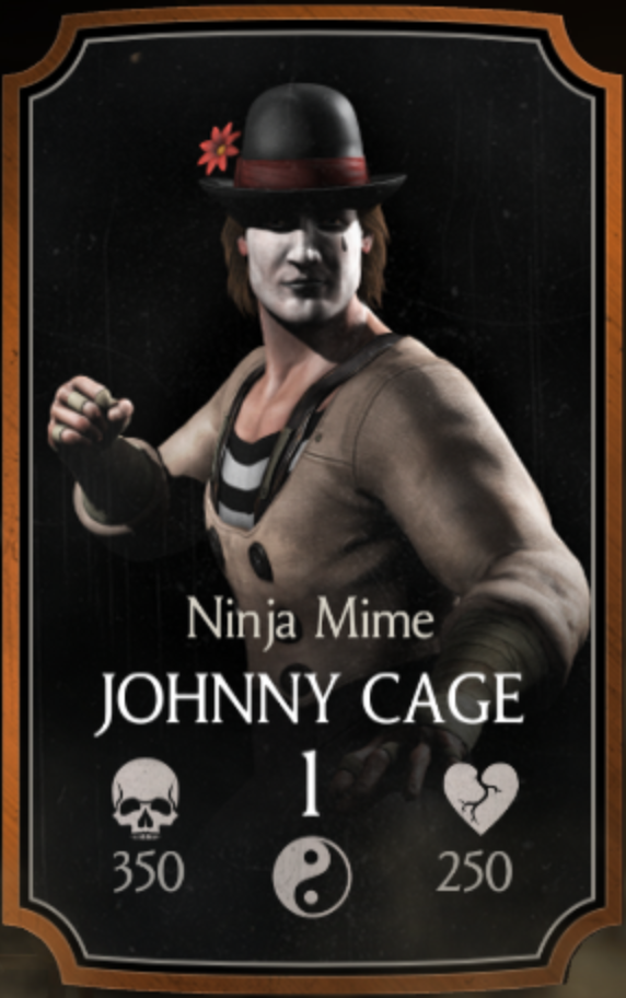 Johnny Cage/Ninja Mime | Mortal Kombat X Mobile Wikia | FANDOM powered ...