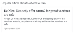 Robert and Vaccines