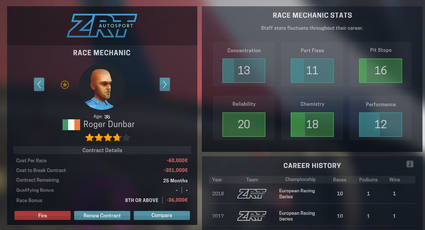 Mechanics stat screen