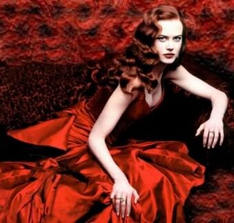 satine red dress moulin rouge