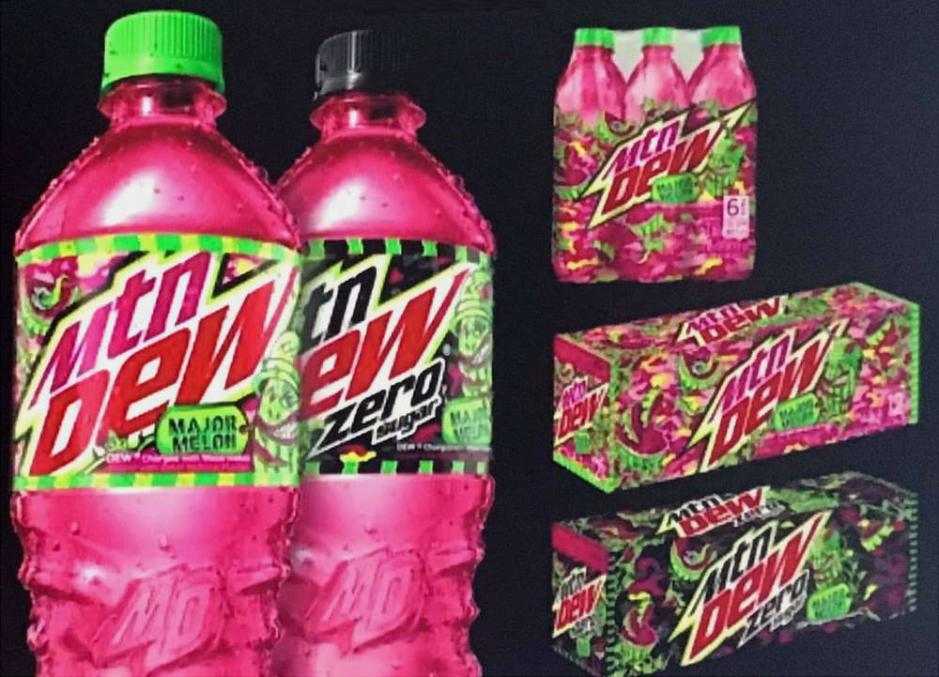 mountain dew major melon caffeine