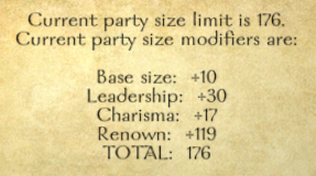 Party size
